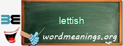 WordMeaning blackboard for lettish